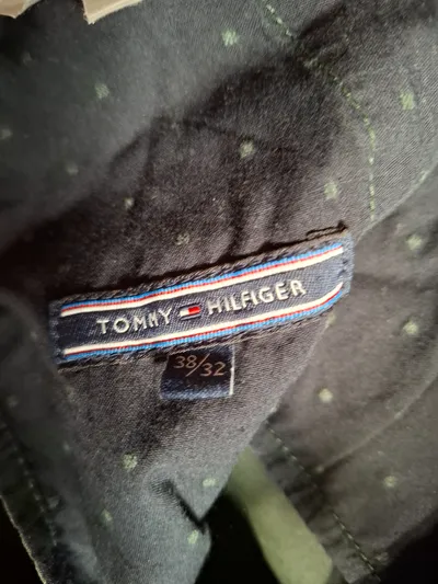 Tommy Hilfiger Cargohose Herren Gr. W38/32 Grün Baumwolle Casual
