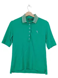 Chervò Damen Poloshirt Gr. 40/L Grün Sportlich Kurzarm 1