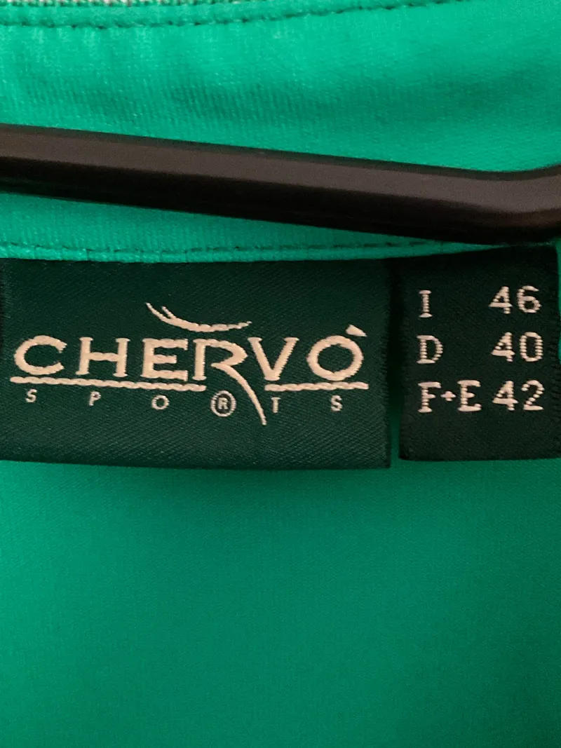 Chervò Damen Poloshirt Gr. 40/L Grün Sportlich Kurzarm 8