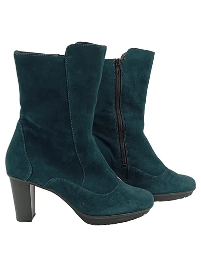 ara Damen Stiefelette Petrol Wildleder Gr. 40 Absatz Elegant