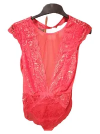 Avidlove Damen Body Spitze Rot Gr. 38/M Dessous Lingerie Bodysuit 3
