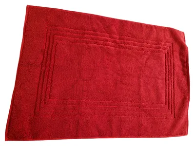 Vossen Badematte Badteppich Baumwolle Strukturmuster Rot 72x50 cm