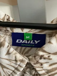 Daily Sports Damen Poloshirt Zebra-Muster Beige Gr. 38/M Kurzarm 6