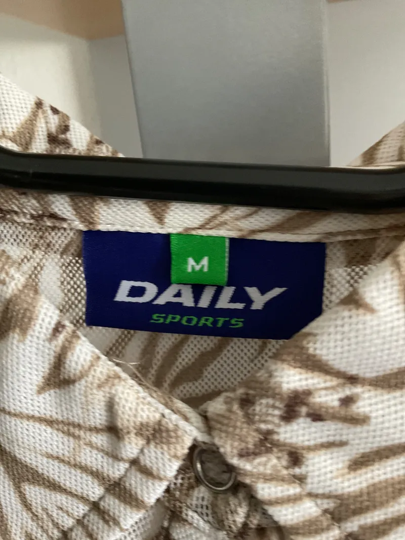 Daily Sports Damen Poloshirt Zebra-Muster Beige Gr. 38/M Kurzarm 6