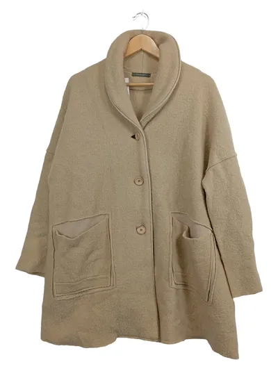 Backstage Damen Strickjacke Wolle Beige Gr. 36/S Oversized Cardigan