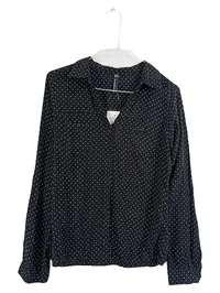 Blind Date Damen Hemdbluse Polka Dots Schwarz Weiß Gr. M 38 Viskose 1