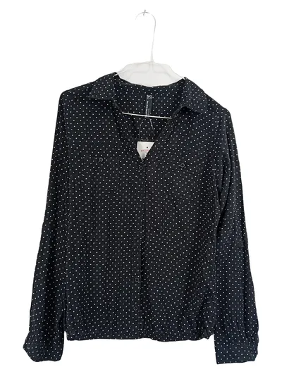 Blind Date Damen Hemdbluse Polka Dots Schwarz Weiß Gr. M 38 Viskose