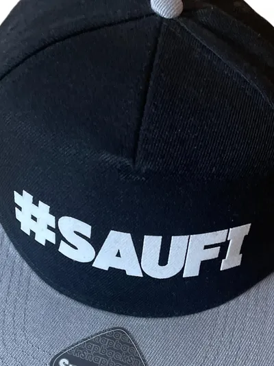 SNAPBACK Cap Herren Streetwear Schriftzug Schwarz UNI Polyester