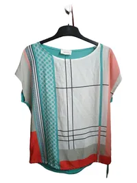 CARTOON Damen T-Shirt Kurzarm Viskose Geometrisch Mehrfarbig Gr. 36 S 1