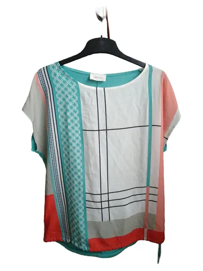 CARTOON Damen T-Shirt Kurzarm Viskose Geometrisch Mehrfarbig Gr. 36 S