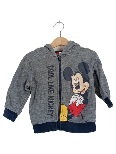 Disney Baby Mickey Mouse Kapuzenjacke Kinder Gr. 92 Grau Reißverschluss
