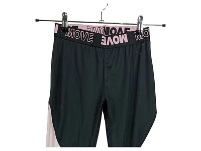 Pageone Young Mädchen Sport Leggings Gr. 134/140 Schwarz Rosa Grau