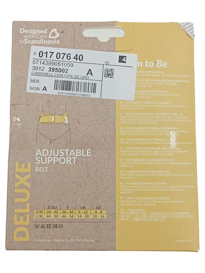 Carriwell Deluxe Schwangerschaftsbandage Stützgürtel S/M Schwarz NEU