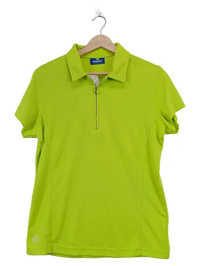 Daily Sports Damen Poloshirt Gr. 42/XL Grün Sportlich Kurzarm Reißverschluss