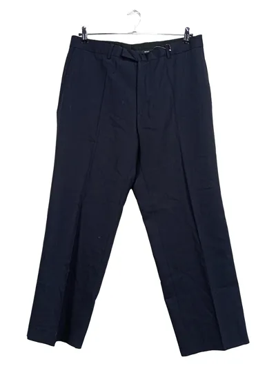 HUGO BOSS Herren Anzughose Gr. 54 Blau Wolle Business Hose