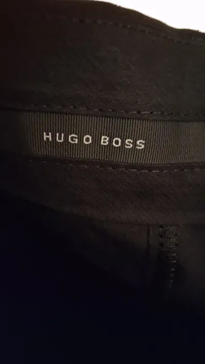 HUGO BOSS Herren Anzughose Gr. 54 Blau Wolle Business Hose