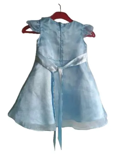 Festliches Mädchenkleid Gr. 92 Blau Taufe Hochzeit Kleid Smily