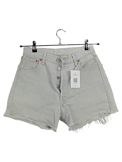 Levi's 501 Damen Jeans Shorts Gr. 36 W28 Grau Vintage Cut-Off