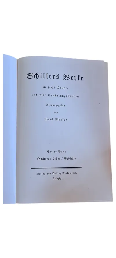 Friedrich Schiller Werke Band 1 Leben Gedichte Klassische Literatur Hardcover