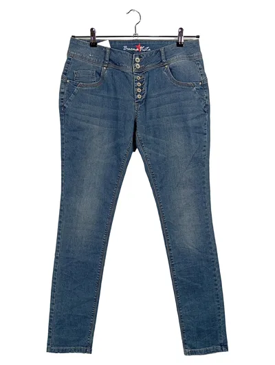 Buena Vista Damen Jeans Slim Fit Blau W31/L32 Knopfleiste Stretch