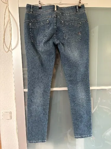 Buena Vista Damen Jeans Slim Fit Blau W31/L32 Knopfleiste Stretch