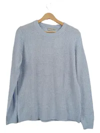 Blue Motion Damen Strickpullover Gr. 36/38 S Hellblau Rippstrick 1