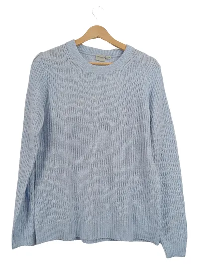 Blue Motion Damen Strickpullover Gr. 36/38 S Hellblau Rippstrick