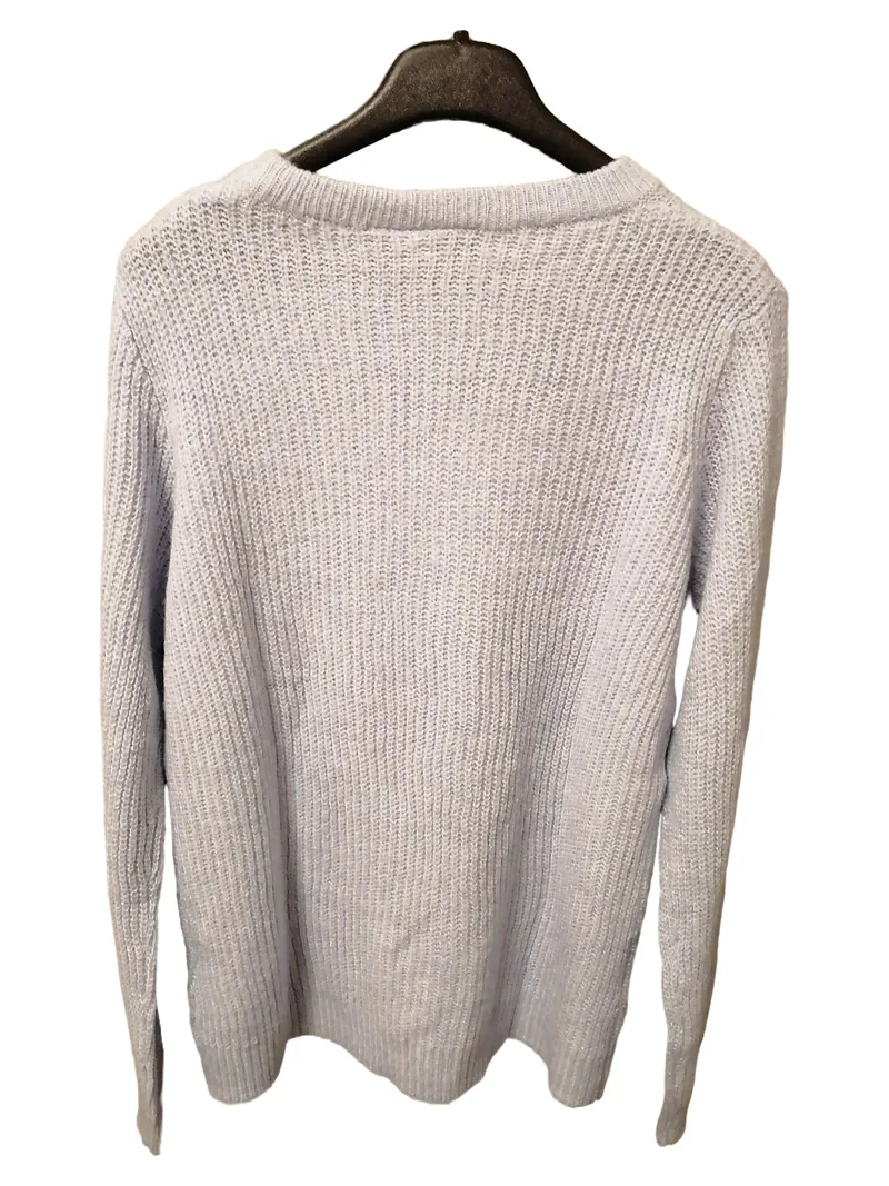 Blue Motion Damen Strickpullover Gr. 36/38 S Hellblau Rippstrick 2