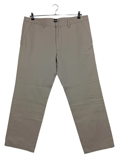 HUGO BOSS Herren Chino Stoffhose Beige Gr. 54 W38 Baumwolle