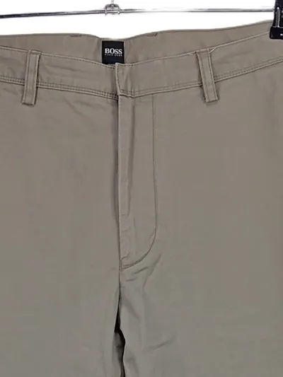 HUGO BOSS Herren Chino Stoffhose Beige Gr. 54 W38 Baumwolle