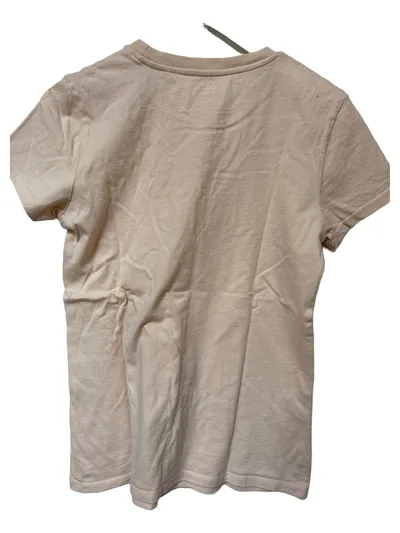 Levi's Damen T-Shirt Kurzarm Beige Logo Print Freizeit Gr. 34/XS