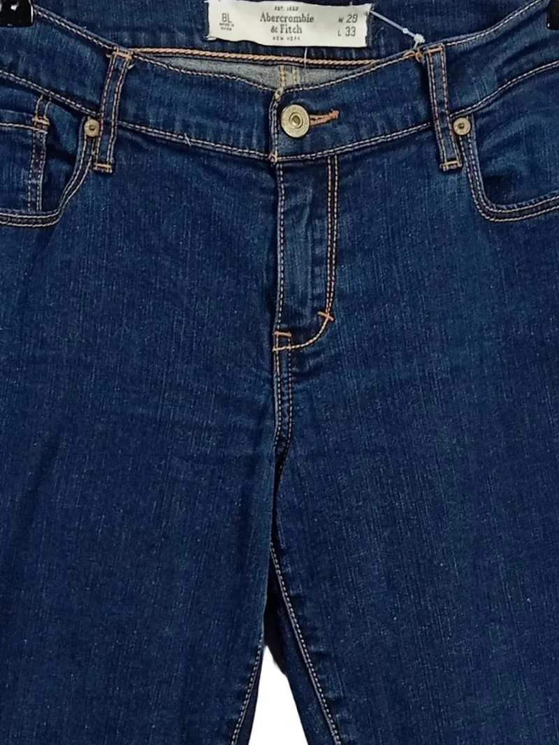 Abercrombie & Fitch Damen Jeans Slim Fit W29/L33 Blau Stretch 3