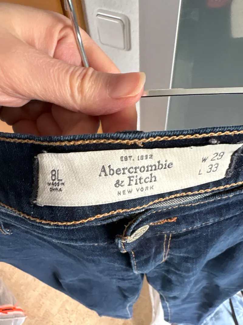 Abercrombie & Fitch Damen Jeans Slim Fit W29/L33 Blau Stretch 5