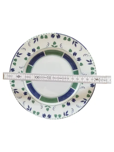 Garden Collection Porzellan Unterteller Blumenmuster Klassisch Mehrfarbig 20cm