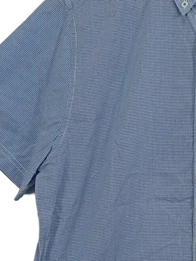 Timberland Herren Kurzarmhemd Karo Blau Gr. S Regular Fit Baumwolle