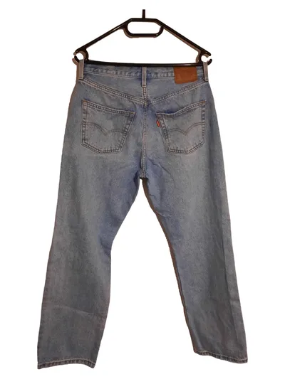 Levi's 501 '90s Jeans Hose Damen Destroyed Ripped Blau W27 L30
