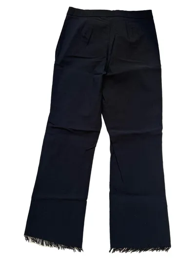HALLHUBER Damen Anzughose Business Schwarz Gr. 34 mit Fransen elegant