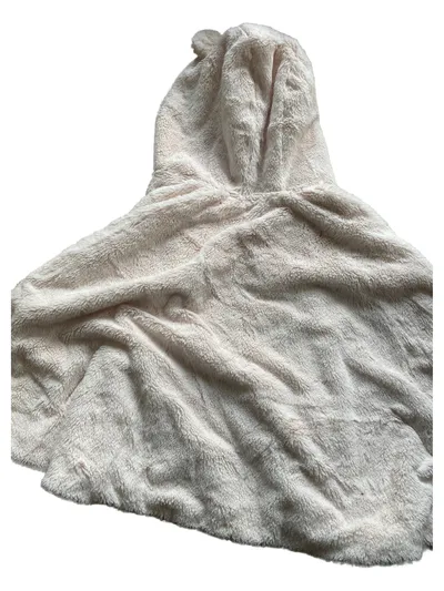 United Colors of Benetton Kinder Cape Poncho Gr. 128 Rosa Plüsch Kapuze