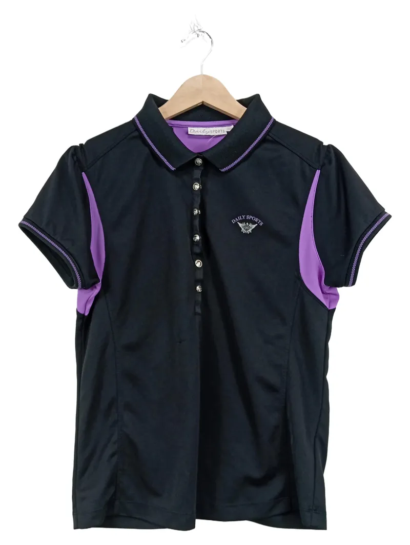 Daily Sports Damen Poloshirt Schwarz Gr. 40/L Sport 1