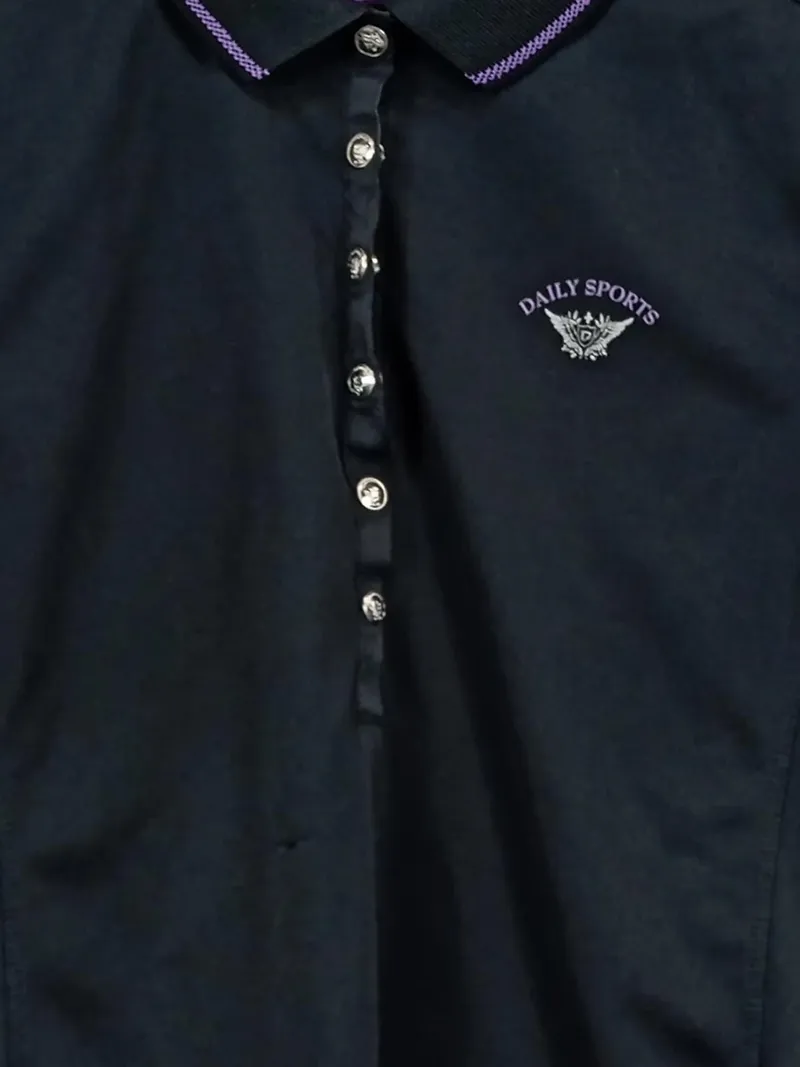 Daily Sports Damen Poloshirt Schwarz Gr. 40/L Sport 4