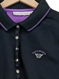 Daily Sports Damen Poloshirt Schwarz Gr. 40/L Sport 5