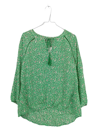 Betty & Co Damen Bluse Gr. 36 Grün Leopardenmuster Viskose 3/4-Arm