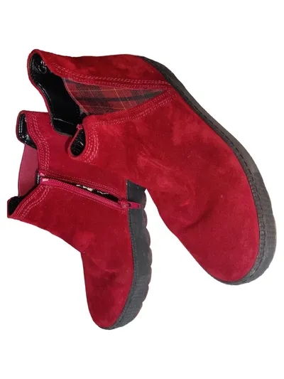 Gabor Damen Stiefeletten Rot Gr. 36 Casual Wildleder Stiefelette