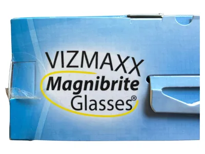 VIZMAXX Magnibrite Lupe Brille Vergrößerung +2,5D LED Schwarz