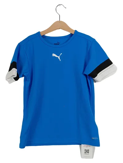 PUMA Kinder T-Shirt Gr. 140 Blau Drycell Sportshirt Jungen