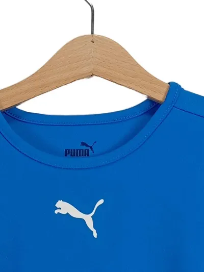 PUMA Kinder T-Shirt Gr. 140 Blau Drycell Sportshirt Jungen