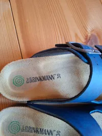 Dr. Brinkmann Kinder Sandalen Pantoletten Blau Gr. 30 Kork Fußbett 2