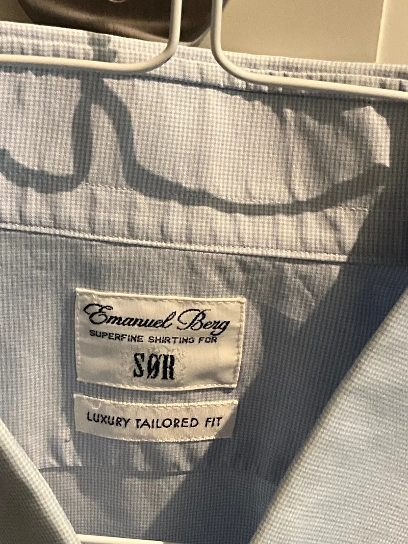 Emanuel Berg Herren Business Hemd Blau Gr. 44/XS Baumwolle Langarm 5
