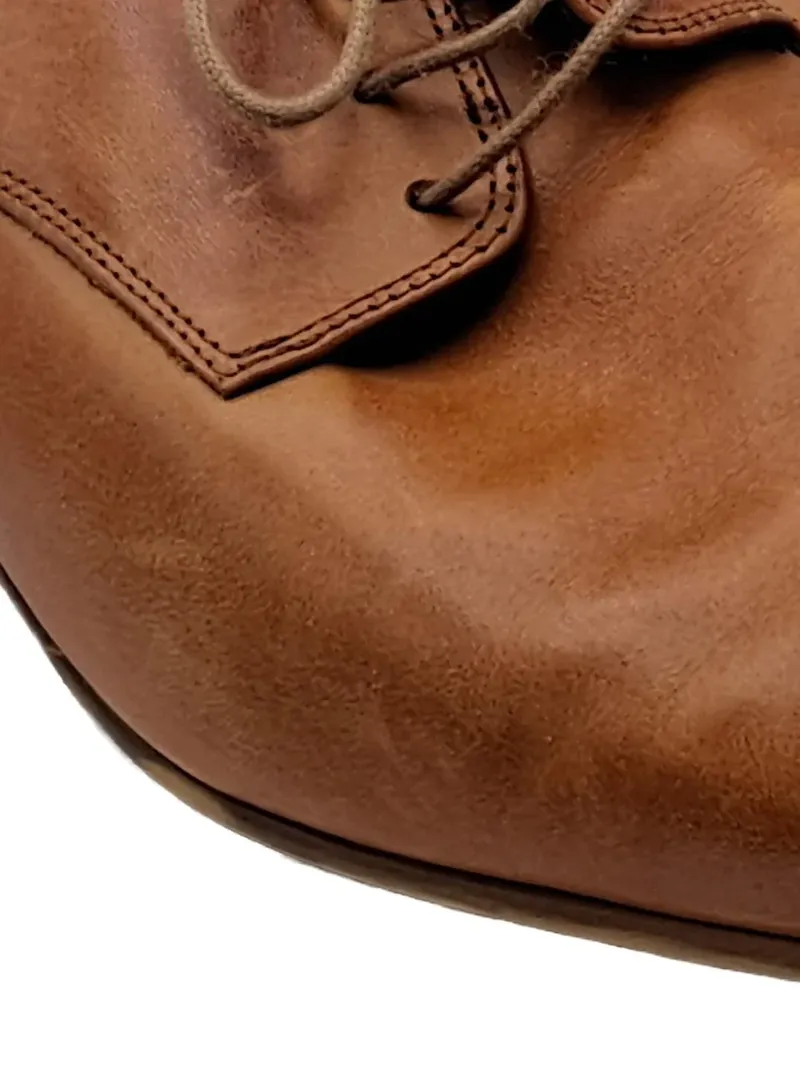 COX Herren Schnürschuhe Derby Leder Braun Gr. 42 Business Klassisch 3
