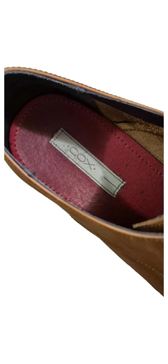 COX Herren Schnürschuhe Derby Leder Braun Gr. 42 Business Klassisch 4